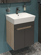 Тумба под раковину DIWO Архангельск 50 1108014 подвесная цвет Дуб сонома, Антрацит-1
