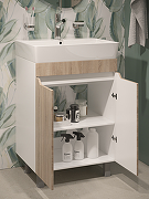 Тумба под раковину DIWO Архангельск 60 1108017 цвет Белый, Сонома-1