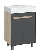 Тумба под раковину DIWO Архангельск 60 1108018 цвет Дуб сонома, Антрацит-2