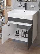 Тумба под раковину DIWO Архангельск 60 1108020 подвесная цвет Белый, Антрацит-1