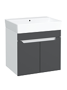 Тумба под раковину DIWO Архангельск 60 1108020 подвесная цвет Белый, Антрацит-2