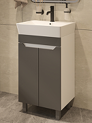 Тумба с раковиной DIWO Архангельск 50 1108028 цвет Белый, Антрацит