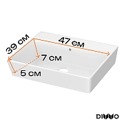 Тумба с раковиной DIWO Архангельск 50 1108028 цвет Белый, Антрацит-8
