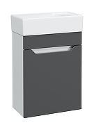 Тумба с раковиной DIWO Архангельск 40 1108024 подвесная цвет Белый, Антрацит-2