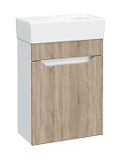 Тумба с раковиной DIWO Архангельск 40 1108025 подвесная цвет Белый, Сонома-2