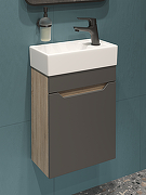 Тумба с раковиной DIWO Архангельск 40 1108026 подвесная цвет Дуб сонома, Антрацит-1