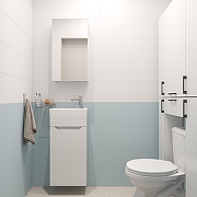 Комплект мебели для ванной DIWO Архангельск 40 569589 подвесной цвет Белый