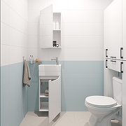 Комплект мебели для ванной DIWO Архангельск 40 569589 подвесной цвет Белый-1