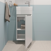 Комплект мебели для ванной DIWO Архангельск 40 569589 подвесной цвет Белый-7