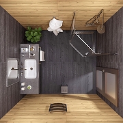 Душевой уголок DIWO Казань 88х88 Щ0000055601 профиль Хром стекло прозрачное-8