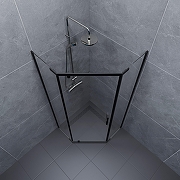 Душевой уголок DIWO Казань 88х88 Щ0000067280 профиль Черный матовый стекло прозрачное-10