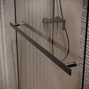 Душевая перегородка DIWO Элиста 119 MG-EL-120-BL профиль Черный матовый стекло прозрачное-6