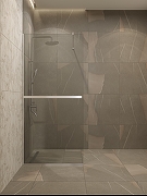 Душевая перегородка DIWO Элиста 89 MG-EL-90-CL профиль Хром матовый стекло прозрачное-3