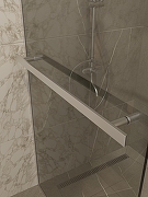 Душевая перегородка DIWO Элиста 89 MG-EL-90-CL профиль Хром матовый стекло прозрачное-4