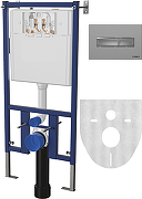 Инсталляция DIWO 574476 для унитаза с клавишей смыва цвет Хром матовый-7