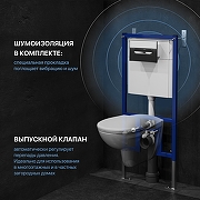 Инсталляция DIWO 574483 для унитаза с клавишей смыва цвет Хром-1