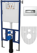 Инсталляция DIWO 574483 для унитаза с клавишей смыва цвет Хром-7