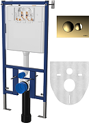 Инсталляция DIWO 574554 для унитаза с клавишей смыва цвет Золото-7