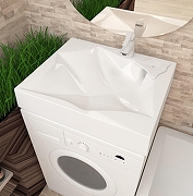 Раковина DIWO Краснодар 60 RSM6050KRR на стиральную машину цвет Белый глянцевый-1