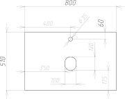 Раковина-чаша со столешницей DIWO Элиста 80 SR-555054 цвет Белый мрамор-10