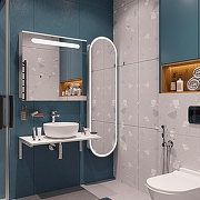 Раковина-чаша со столешницей DIWO Элиста 80 SR-555054 цвет Белый мрамор-2