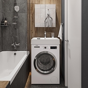 Раковина DIWO Анапа 50 ARnS500 на стиральную машину цвет Белый глянцевый-4