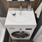 Раковина DIWO Анапа 50 ARnS500 на стиральную машину цвет Белый глянцевый-5