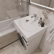 Раковина DIWO Анапа 50 ARnS500 на стиральную машину цвет Белый глянцевый-7