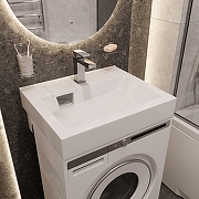 Раковина DIWO Ростов 50 RRnS500 на стиральную машину цвет Белый глянцевый-7