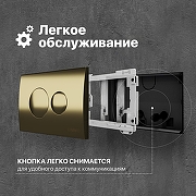 Кнопка смыва для инсталляции DIWO 7315 цвет Золото матовое-1