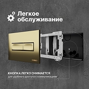 Клавиша смыва DIWO 7325 цвет Золото матовое-1