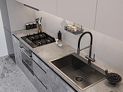 Кухонная мойка Emar PVD 74 EMB-125A PVD цвет Nano Dark-2