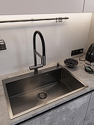 Кухонная мойка Emar PVD 74 EMB-125A PVD цвет Nano Dark-3