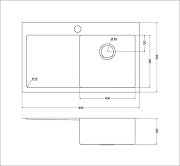 Кухонная мойка Oulin 85 OL-FTR102R цвет Сатин-6