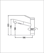 Смеситель для кухни Emar Steel ЕС - 3012 цвет Сатин-7