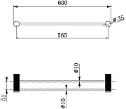 Полотенцедержатель Allen Brau Priority 6.31C12-00 цвет Хром-2