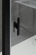 Душевой уголок Allen Brau Priority 140x80 3.31012.BBA+3.31015.BBA цвет профиля Черный браш стекло прозрачное-6