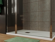 Душевая стенка Allen Brau Priority 90 3.31016.00G цвет профиля Серебро браш стекло тонированное-5