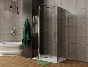 Душевая стенка Allen Brau Priority 100 3.31019.00G цвет профиля Хром стекло тонированное-1