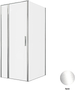 Душевой уголок Allen Brau Priority 90x100 3.31025.00+3.31046.00 цвет профиля Хром стекло прозрачное