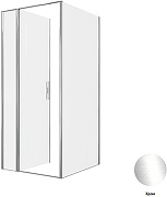 Душевой уголок Allen Brau Priority 90x100 3.31025.00+3.31046.00 цвет профиля Хром стекло прозрачное-2