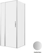 Душевой уголок Allen Brau Priority 90x80 3.31026.BA+3.31041.BA цвет профиля Серебро браш стекло прозрачное