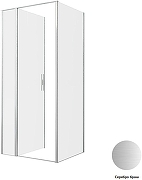 Душевой уголок Allen Brau Priority 90x80 3.31026.BA+3.31041.BA цвет профиля Серебро браш стекло прозрачное-2