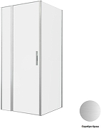 Душевой уголок Allen Brau Priority 90x90 3.31026.BA+3.31044.BA цвет профиля Серебро браш стекло прозрачное