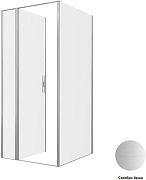 Душевой уголок Allen Brau Priority 90x100 3.31026.BA+3.31047.BA цвет профиля Серебро браш стекло прозрачное-2