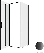Душевой уголок Allen Brau Priority 90x80 3.31027.BBA+3.31042.BBA цвет профиля Черный браш стекло прозрачное-2