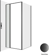 Душевой уголок Allen Brau Priority 90x90 3.31027.BBA+3.31045.BBA цвет профиля Черный браш стекло прозрачное-2