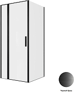 Душевой уголок Allen Brau Priority 90x90 3.31027.BBA+3.31045.BBA цвет профиля Черный браш стекло прозрачное-4