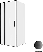 Душевой уголок Allen Brau Priority 90x100 3.31027.BBA+3.31048.BBA цвет профиля Черный браш стекло прозрачное-4