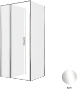 Душевой уголок Allen Brau Priority 100x80 3.31028.00+3.31040.00 цвет профиля Хром стекло прозрачное-2